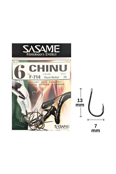 Sasame F-714 No:6 Chinu Olta İğnesi 20 Adet