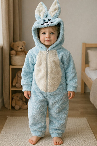 SANTRALBEBE بذلة من القطيفة بسحاب أمامي من Welsoft للجنسين من عمر 1 إلى 6 سنوات