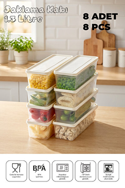espashome Freshkeep Storage Container Set of 8, Suitable for Microwave and De...