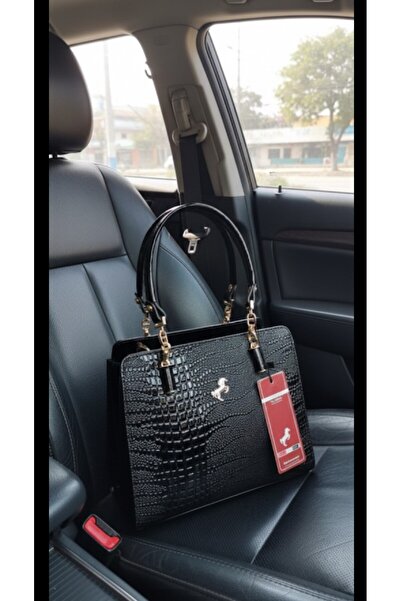 eflanmoda Γυναικεία τσάντα χειρός και ώμου Miami Polo με 3 θήκες, διαστάσεις ...