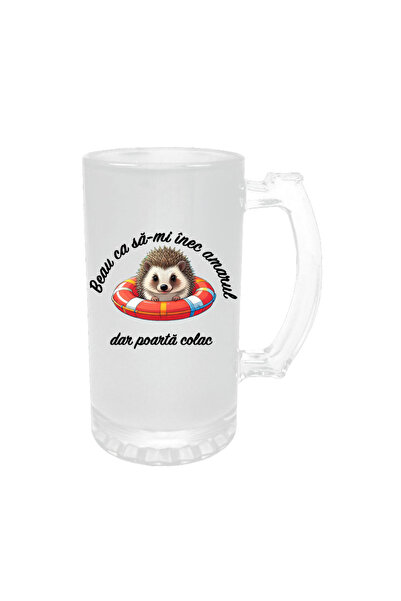 Mug Mania Personalized beer mug with funny message, I want to drown my sorrows but I wear a ring, 500ml