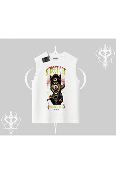 Tarzsokak Ulična mačka mačka Štampano majica bez rukava