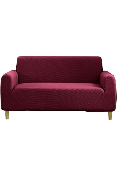 Margoun أغطية سميكة للأرائك الركنية، غطاء قابل للتمدد، واقي للأثاث (145 × 185 سم، عنابي)