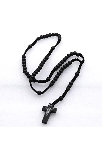 OEM Wooden rosaries with black cross