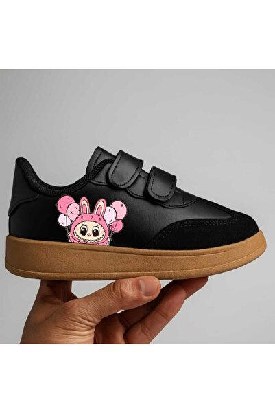 amazoondesing Pink Ballons Labubuloli Printed Girls' Rubber Look Sports Shoes and Sneakers