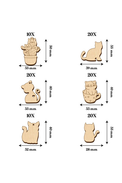 Hold My Stuff Set 100 buc Baze Blank Martisor pentru Pictat si Decorat, Blankuri Martisoare DIY, 1 Martie 8 Martie