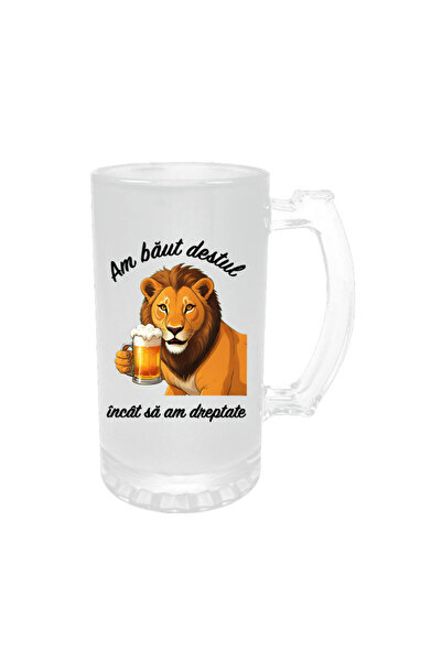 Mug Mania Personalized beer mug with funny message, I drank enough to be right, 500ml