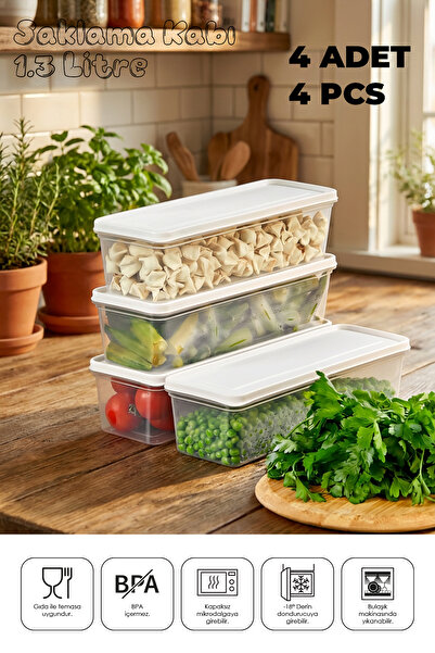 espashome Freshkeep Storage Container Set of 4 Suitable for Microwave and Dee...