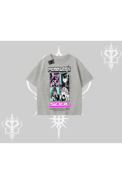 Tarzsokak Tricou supradimensionat Fearless Soul cu imprimeu colaj anime