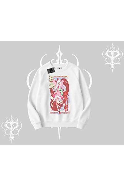 Tarzsokak سويت شيرت بيسكيلت مادنس أنليشد أنيمي جيرل مطبوع