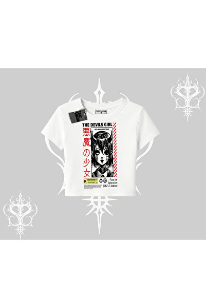Tarzsokak Tricou Babby Tee Anime Devils Girl Stil Japonez Imprimat
