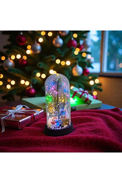 Kuzey Tacı Γυάλινο βάζο μεσαίου μεγέθους με θέμα τα Χριστούγεννα και LED – Χρ...