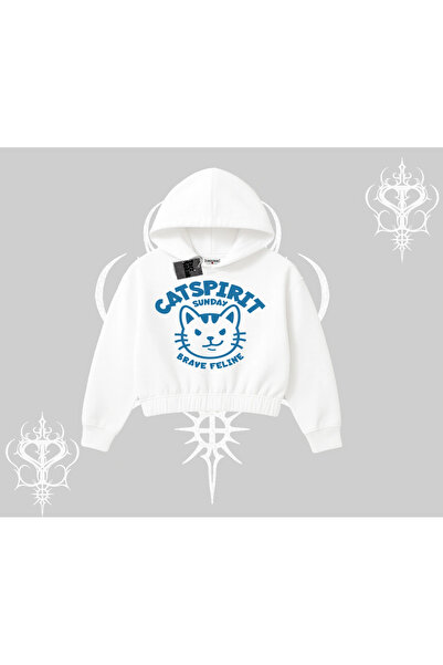 Tarzsokak Catspirit Sunday Brave Feline Φούτερ με κουκούλα και στάμπα γάτας μ...