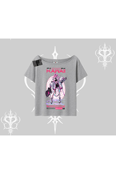 Tarzsokak Majica sa lađastim izrezom Kawaii Cyberpunk devojka sa japanskim pr...