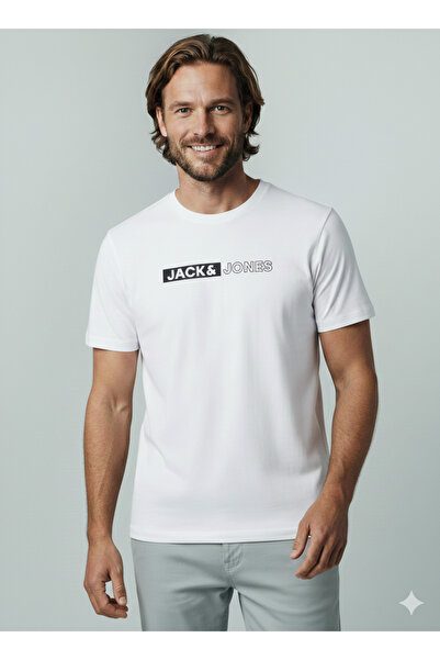 Jack & Jones J&J Logo Crew Neck Casual T-Shirt
