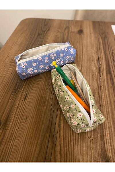 Handmade Husă pentru creion cu flori verde puf – Suport pentru creion pentru ...