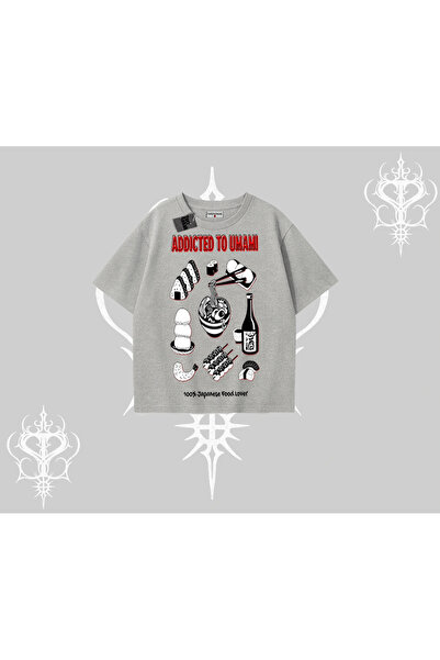 Tarzsokak Tricou supradimensionat cu imprimeu tematic Umami Bucătăria Japoneză