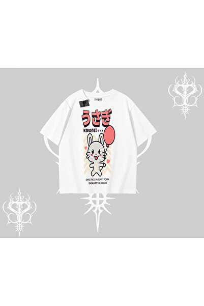 Tarzsokak قصة فضفاضة تي شيرت أوساجي كاواي لطيف على شكل قلب