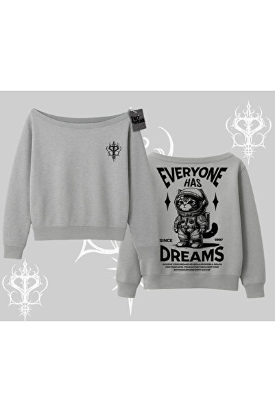 Tarzsokak جميع الناس لديهم أحلام، سويت شيرت مطبوع عليه قطة رائد الفضاء مطبوع ...