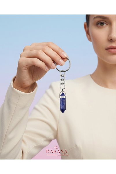 DAKANA JEWELLERY Certified Sodalite Natural Stone Keychain