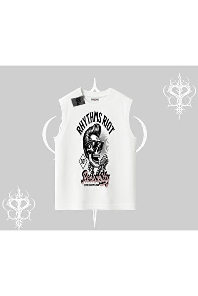 Tarzsokak Αμάνικο μπλουζάκι Rhythms Riot Vintage Rockabilly Αισθητική Στυλ Δρ...