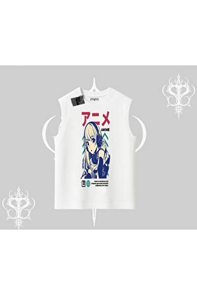 Tarzsokak Majica bez rukava Anime devojka Sa deznom Japanski stil