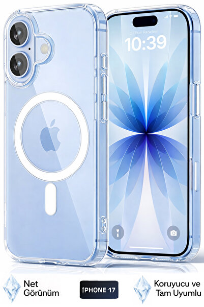 Tech&bello accessories غطاء شفاف متوافق مع آيفون 17، غطاء سيليكون واقي يدعم ت...