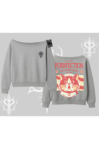 Tarzsokak Hanorac cu guler bărcuță, cu design Live Nine Lives Cat