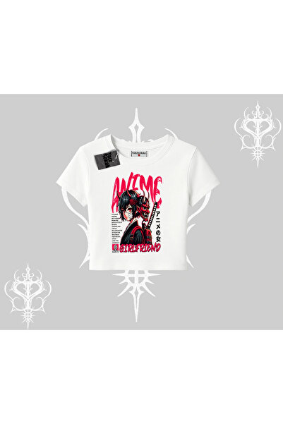 Tarzsokak تي شيرت بابي تي شيرت أنيمي جيرل فريند أحمر