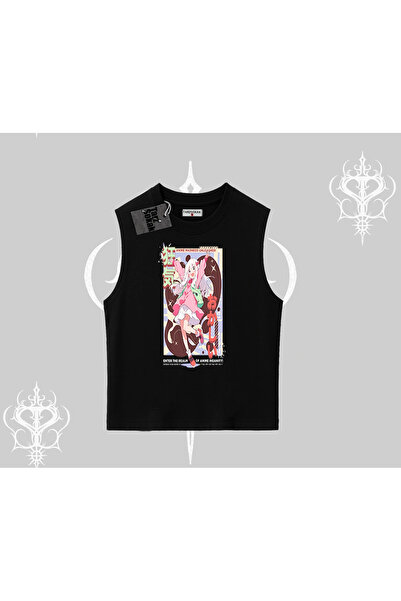 Tarzsokak Αμάνικο μπλουζάκι με στάμπα Anime Girl "Madness Unleashed"