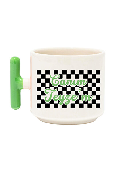 qoeuyl boutique كوب لاتيه بتصميم تفصيلي من داما، هدية لجدتي مطبوع، كوب لاتيه بمقبض على شكل حرف T