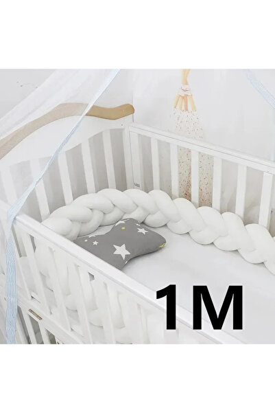 Choice وسادة حماية سرير الأطفال 1 متر مع عقدة مضفرة للأطفال الرضع، 3 حصص، مصد...