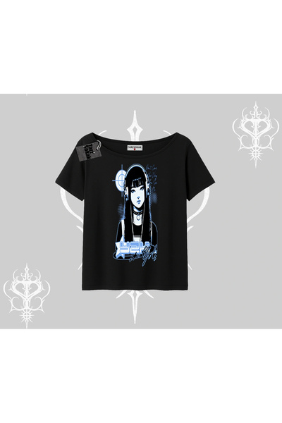 Tarzsokak Tricou cu decolteu barcă Cyber Y2K Anime Girl Street Sound Aesthetic