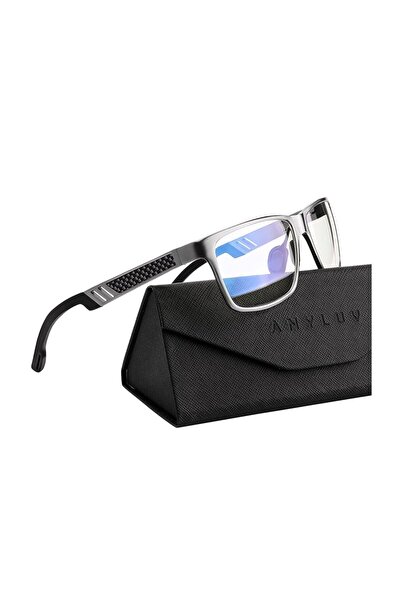 ANYLUV Blue Light Blocking Glasses_Classic Rectangle Al-Mg Metal Blue Light Gaming Glasses_UNISEX