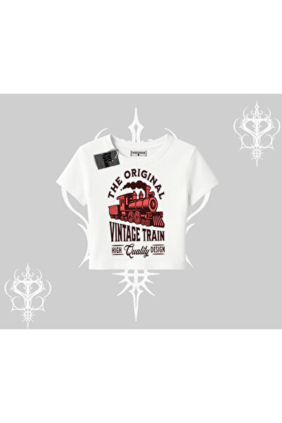 Tarzsokak Tricou Babby Tee Clasic Feroviar Tren Vintage Estetică Urbană