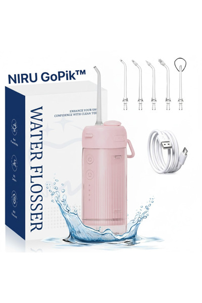 Niru Irigator Bucal Portabil GoPik™ fara fir - Rezervor 200ml, Baterie 1100mAh