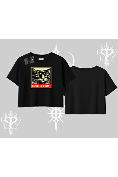 Tarzsokak سويت شيرت كانديلاند لطيف على شكل قطة مطبوع برقبة على شكل قارب