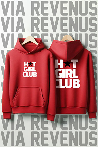 Vordevia Hot Girl Club Printed Unisex Oversized Hooded Sweatshirt - Custom De...