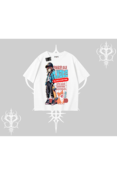 Tarzsokak قصة فضفاضة تي شيرت أنيمي هايكر جيرل باليانس إيز إيفريثينغ مطبوع