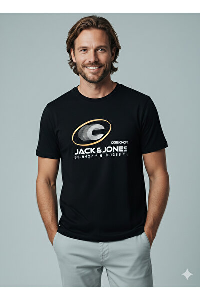 Jack & Jones J&J Crew Neck Slogan Logo T-Shirt