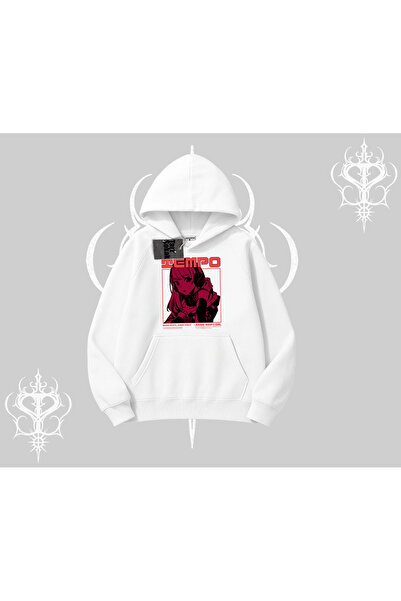 Tarzsokak Hanorac cu glugă Anime Waifu cu model grafic roșu