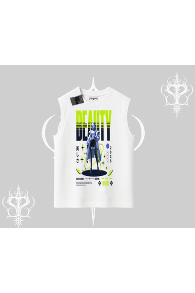 Tarzsokak Tricou fără mâneci Anime Unity Neon cu imprimeu grafic detaliat