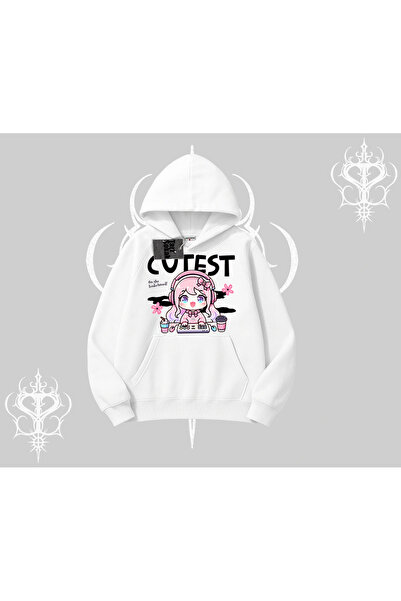 Tarzsokak Hanorac cu glugă cu imprimeu Cute Anime Gamer Girl