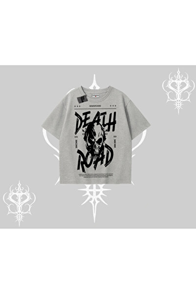 Tarzsokak Oversize kroj Majica Death Road Memento Mori Street Manifest