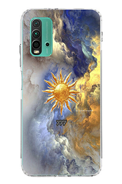 TechTree حافظة سيليكون متوافقة مع Redmi 9T-POCO M3 777 بتصميم الشمس والسحاب م...