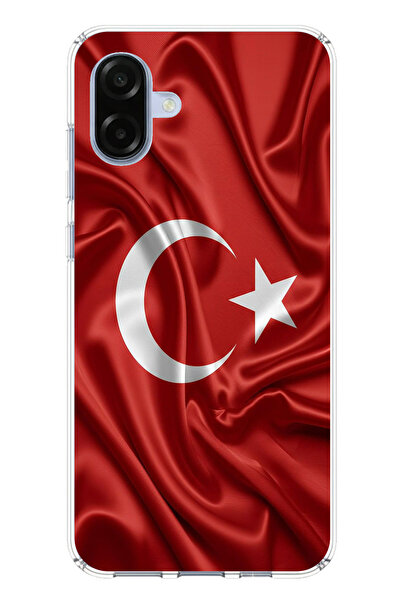 TechTree حافظة سيليكون متوافقة مع هاتف سامسونج جالاكسي A07 بعلم تركيا مطبوع