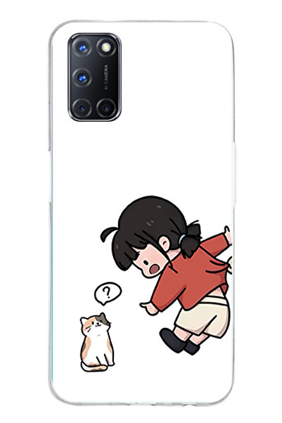 TechTree حافظة سيليكون متوافقة مع هاتف OPPO A52-A72-92 - مجموعة الزوجين مطبوع