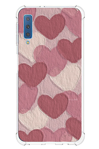 TechTree حافظة سيليكون متوافقة مع هاتف سامسونج جالاكسي A7 2018 باللون الوردي ...