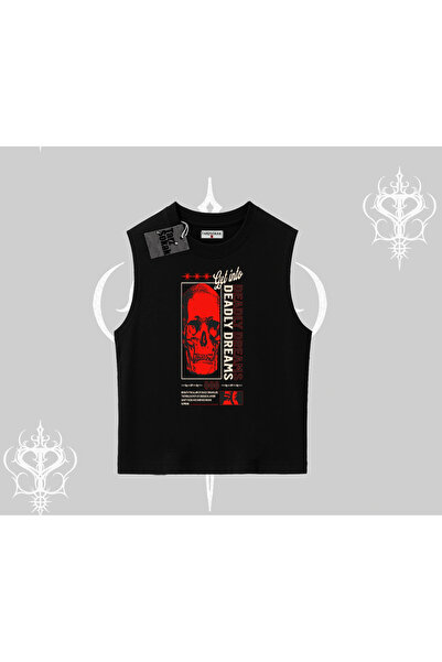 Tarzsokak Αμάνικο μπλουζάκι Deadly Dreams Skull Redcore Street Manifest
