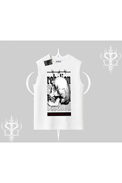 Tarzsokak Αμάνικο μπλουζάκι Rebellion Skull Underground Street Legacy